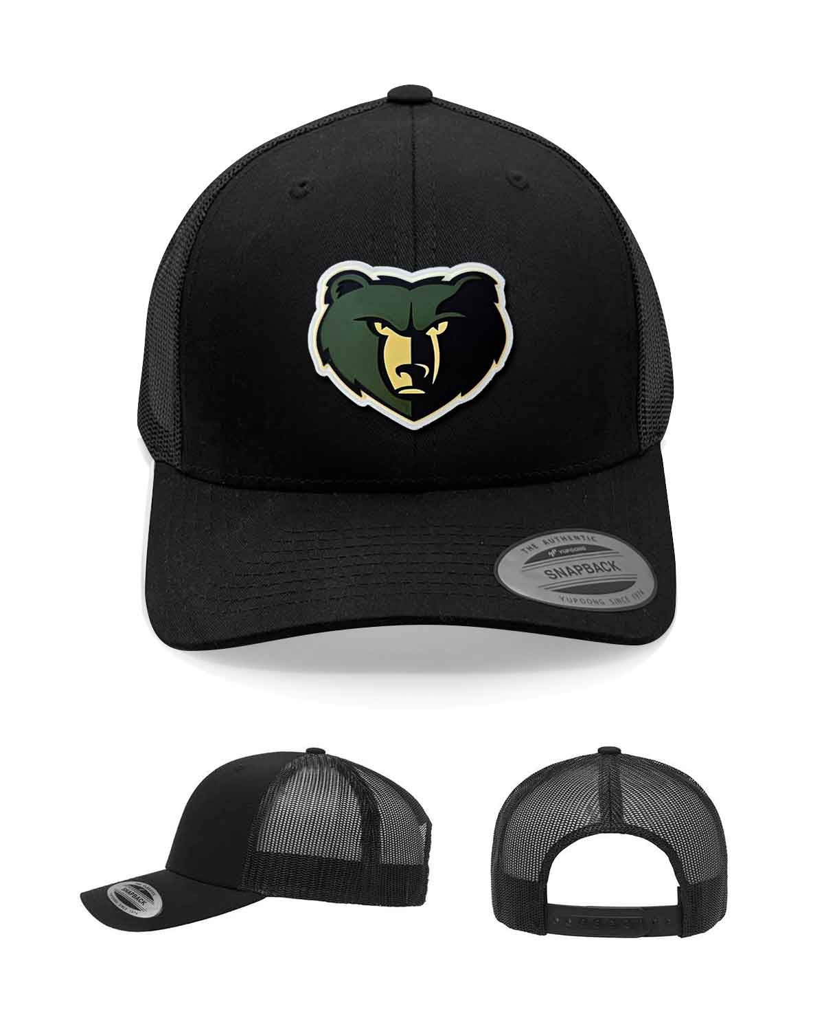 Basha Bears Spirit Gear | Snapback Trucker Cap (6606) | PVC Mascot