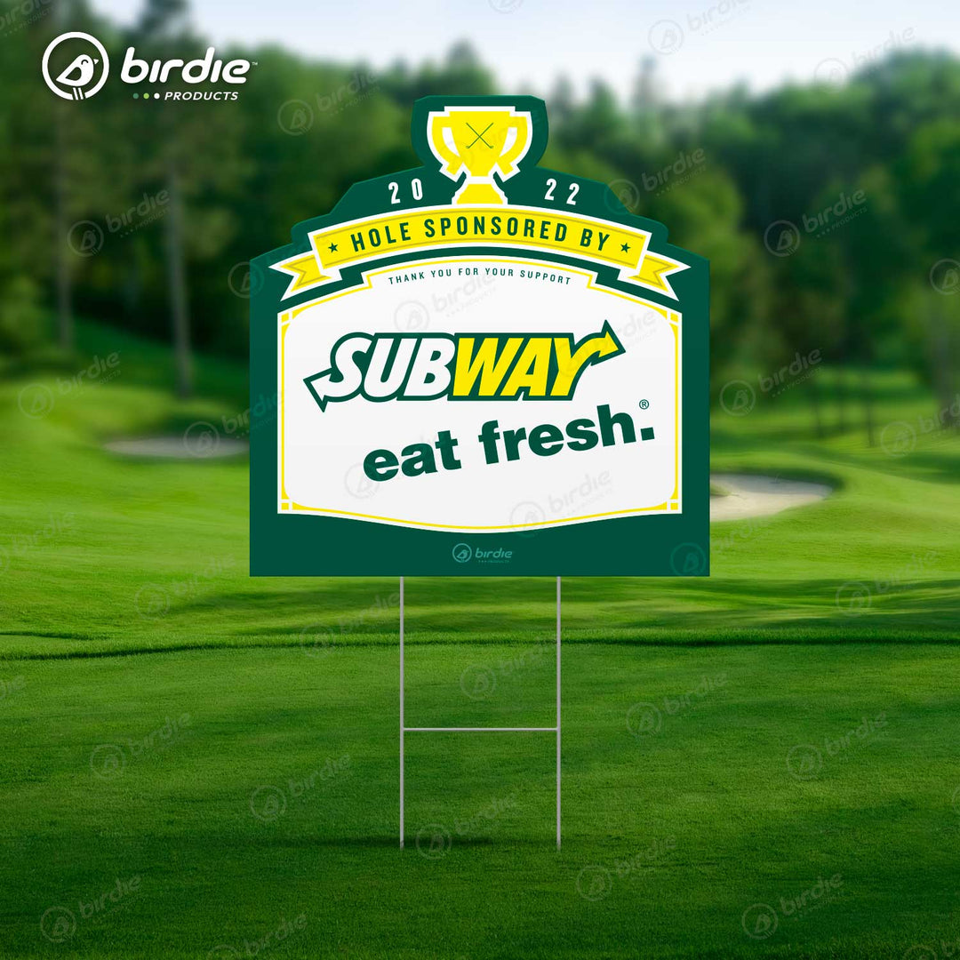 Trophy Diecut Golf Tee Signs (Coroplast)