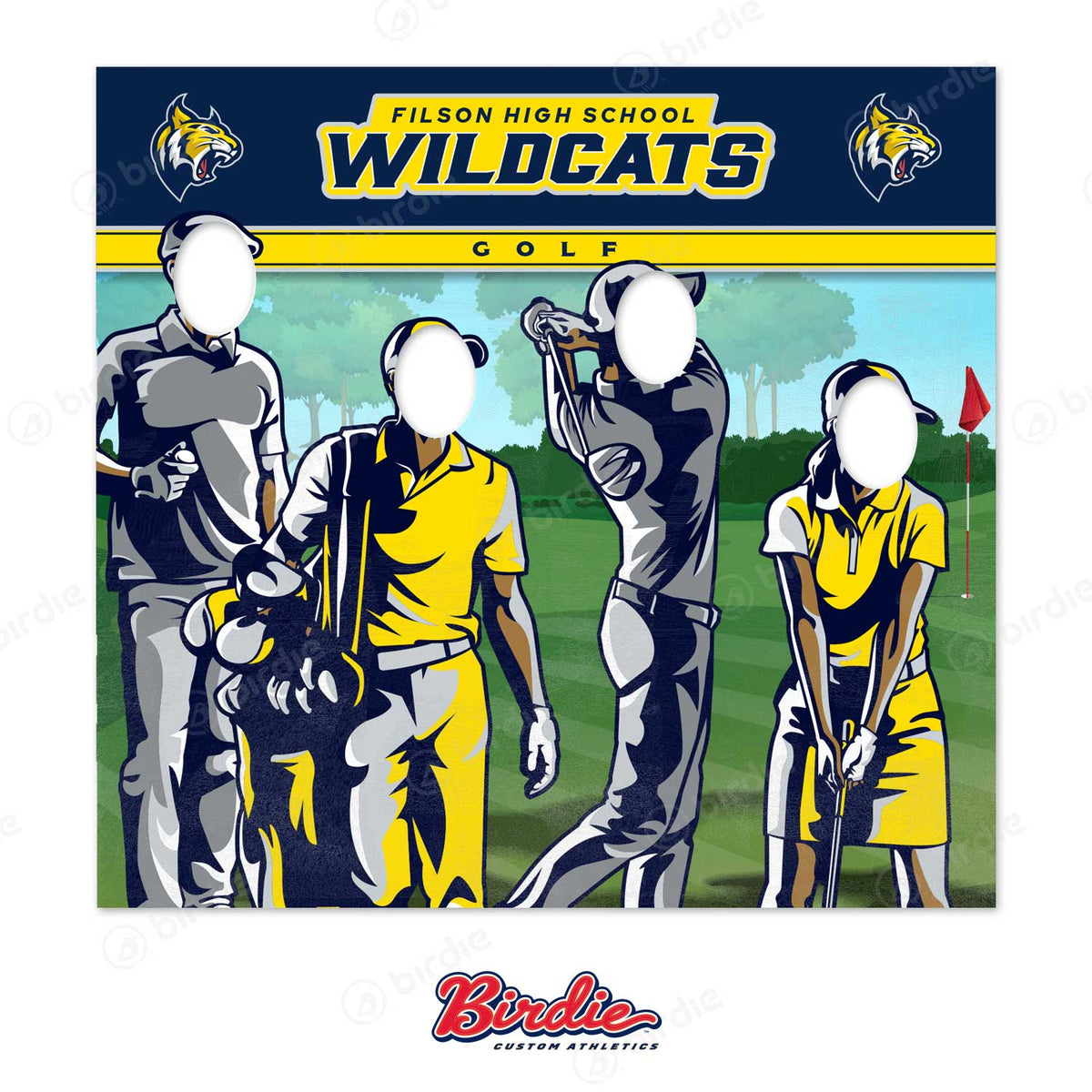 Custom Cutout Team Photo Banner