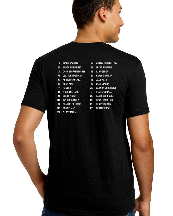 ACP Knights Baseball | T-Shirt (NL6210) | State Champion Design with Player Names
