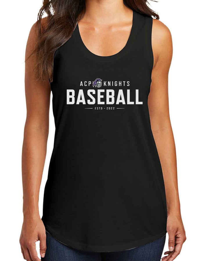 ACP Knights Baseball | Women's Racerback Tank (DM138L) | ESTD Design