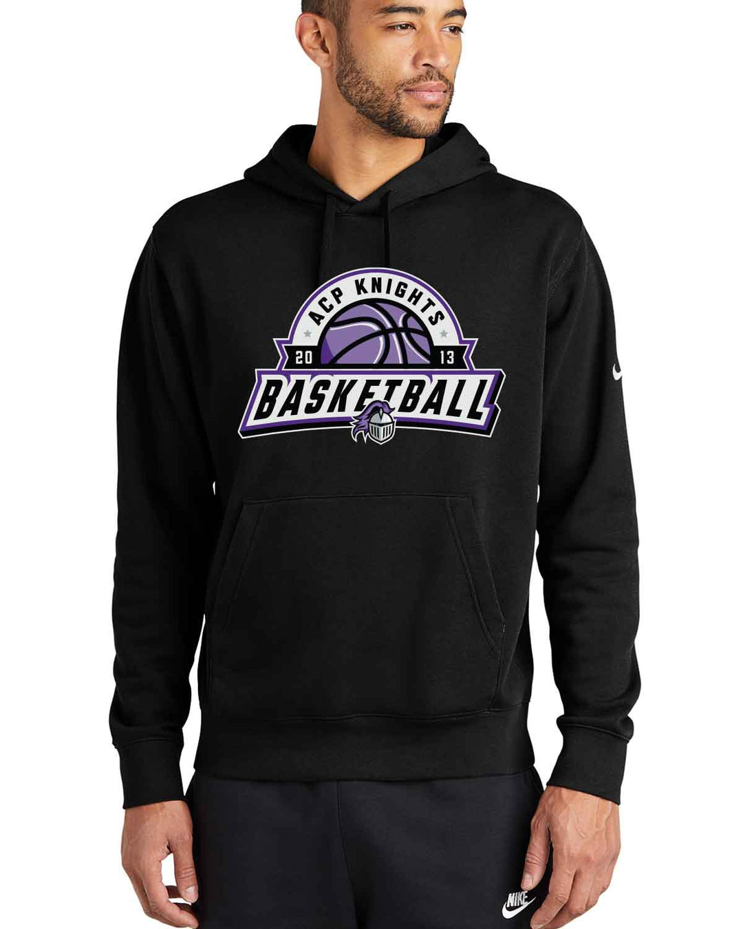 ACP Knights Basketball | Pullover Hoodie (NKDR1499) | 5 Logo Designs!