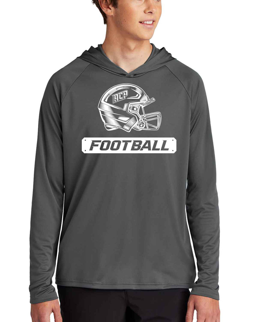 ACP Knights Football | Pullover Hooded T-shirt (PC380H) | Helmet Design