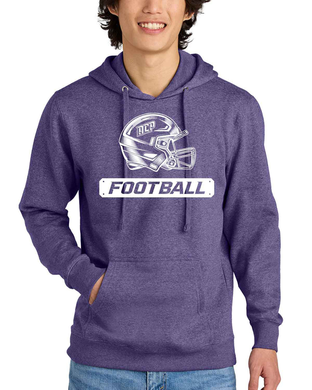 ACP Knights Football | Fleece Hoodie (DT6100) | Helmet Design