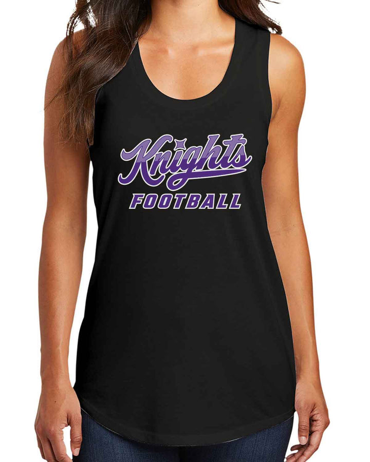 ACP Knights Football | Women's Racerback Tank (DM138L) | Purple Script