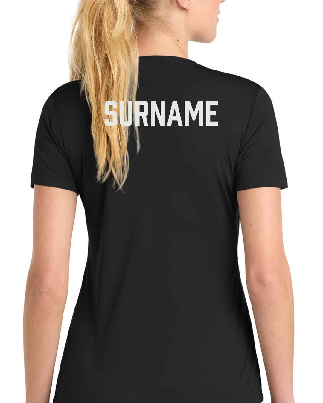 ACP Knights Soccer | Women's PosiCharge® Tee (LST350) Type Design w/ Name
