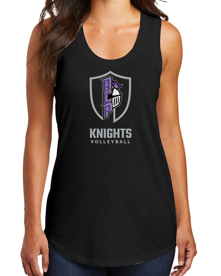 ACP Knights Volleyball | Women's Tank (DM138L) | Shield Logo Design