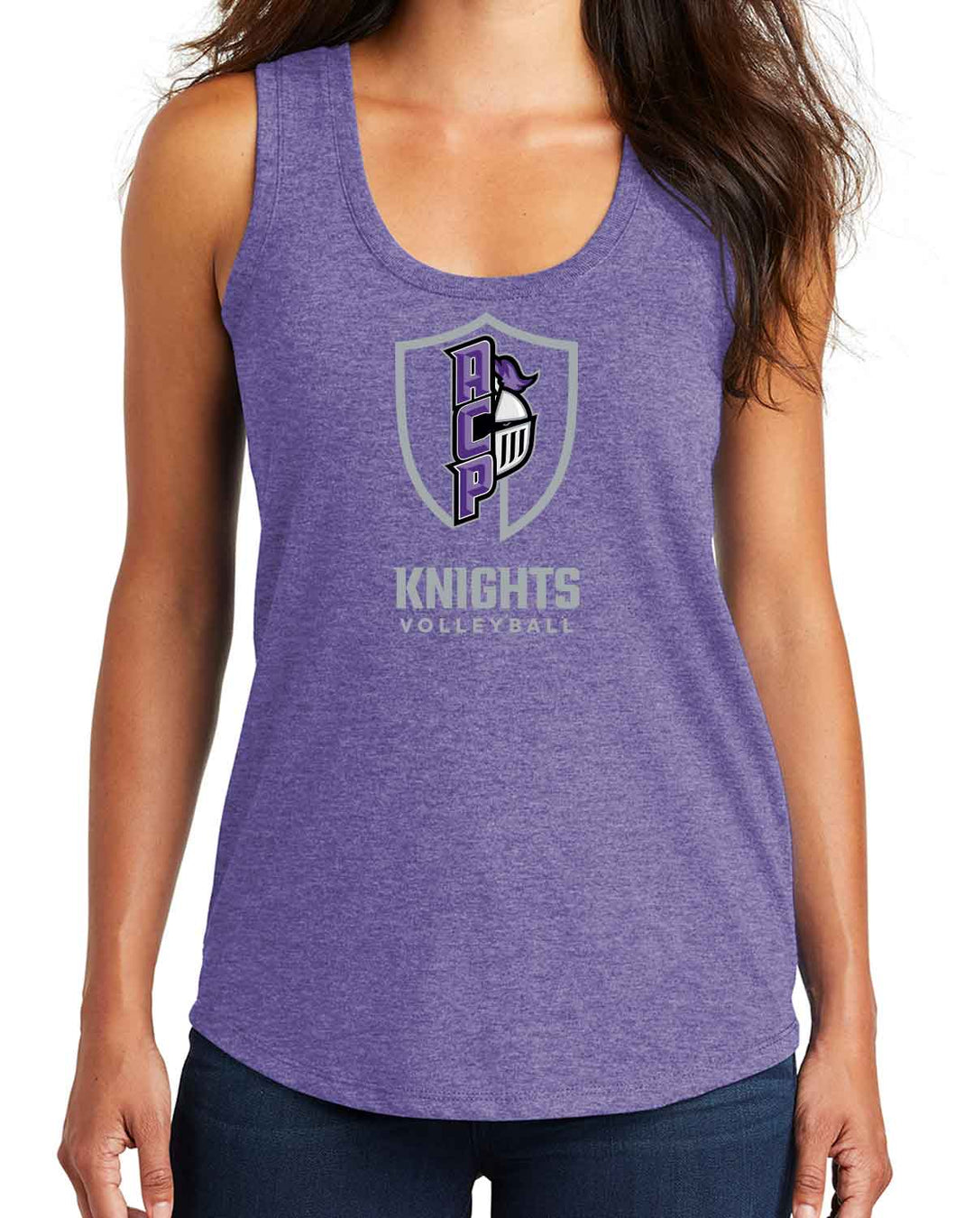 ACP Knights Volleyball | Women's Tank (DM138L) | Shield Logo Design