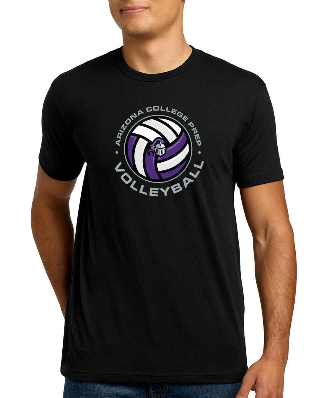 ACP Knights Volleyball | T-Shirt (NL6210) | Circular Logo Design