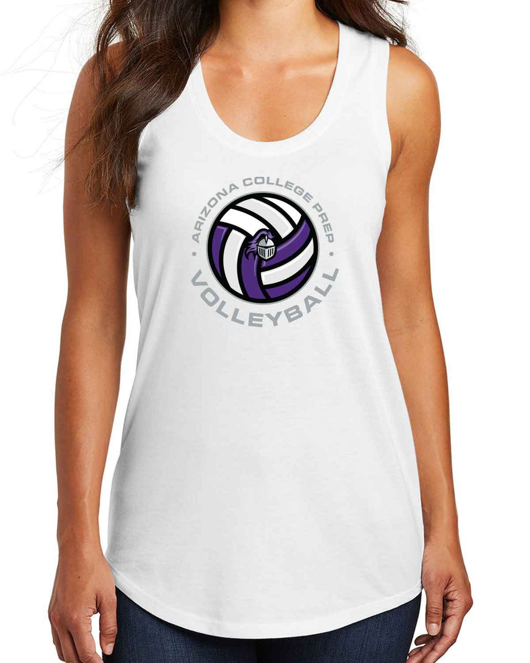 ACP Knights Volleyball | Women's Tank (DM138L) | Circular Logo Design