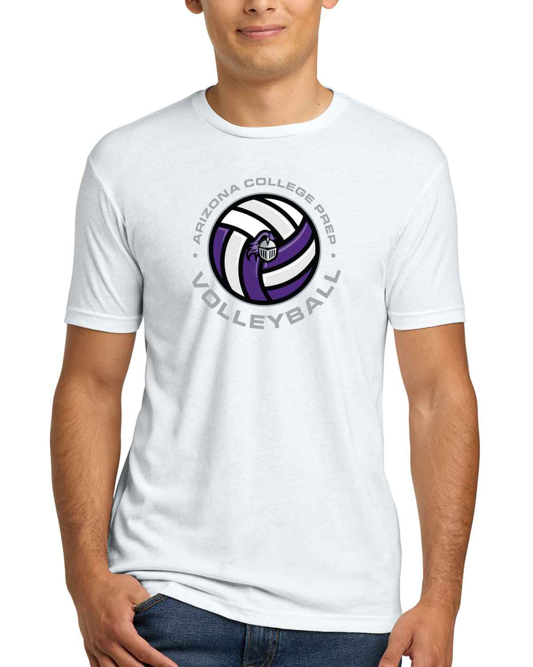 ACP Knights Volleyball | T-Shirt (NL6210) | Circular Logo Design