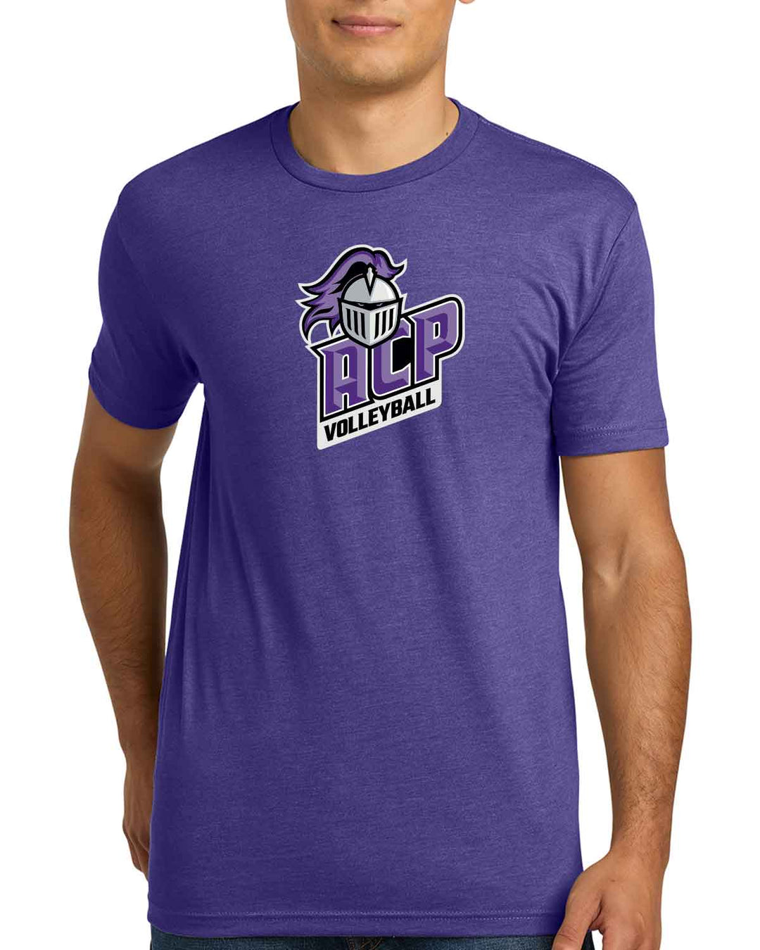 ACP Knights Volleyball | T-Shirt (NL6210) | Lockup Logo Design