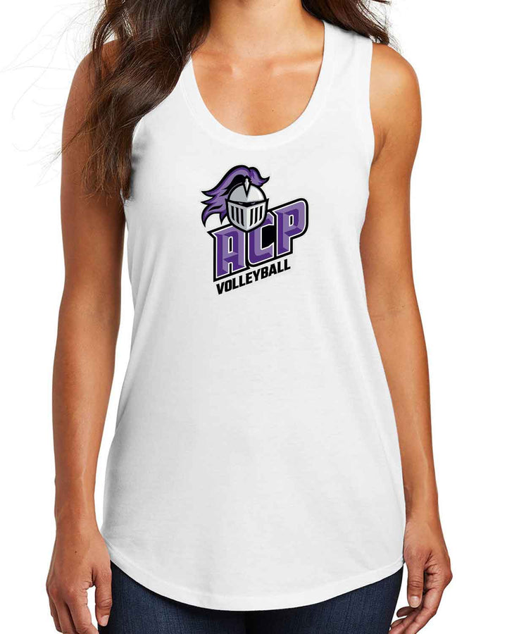 ACP Knights Volleyball | Women's Tank (DM138L) | Lockup Logo Design