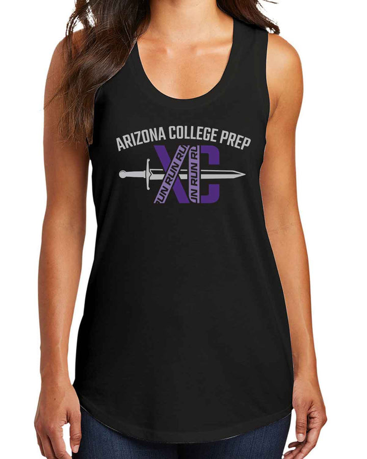 ACP Knights Track and Field | Women's Racerback Tank (DM138L) | XC Run Design