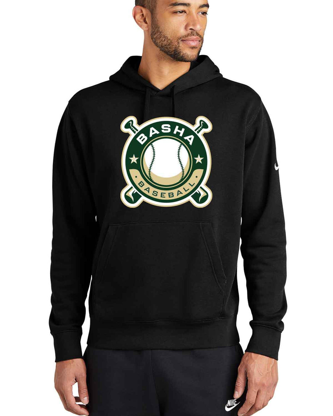 Basha Bears Baseball | Pullover Hoodie (NKDR1499) | 9 Logo Designs!
