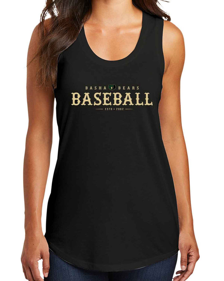 Basha Bears Baseball | Women's Racerback Tank (DM138L) | ESTD Design