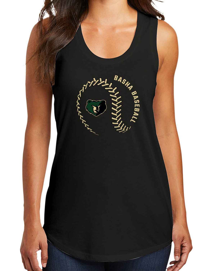 Basha Bears Baseball | Women's Racerback Tank (DM138L) | Stiching Design