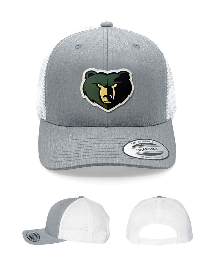 Basha Bears Spirit Gear | Snapback Trucker Cap (6606) | PVC Mascot Logo