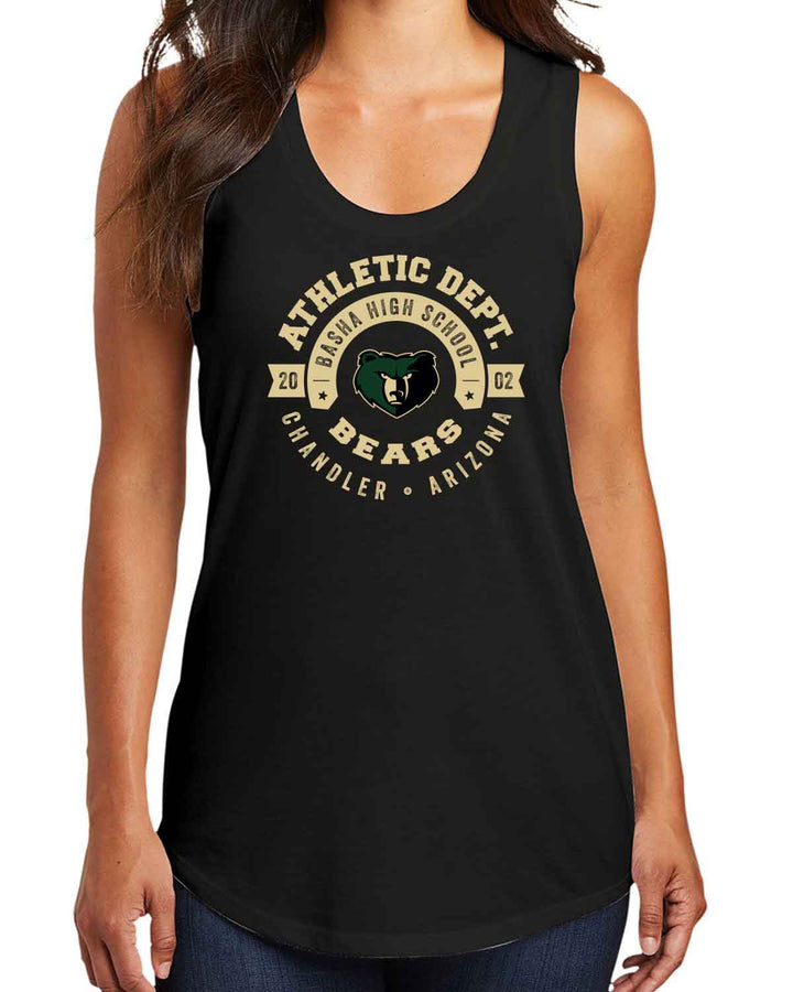 Basha Bears Spirit | Women's Racerback Tank (DM138L) | Athletic Dept. Design