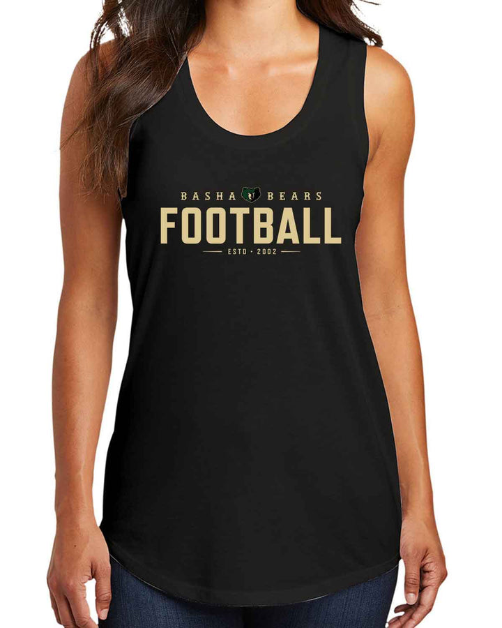 Basha Bears Football | Women's Racerback Tank (DM138L) | ESTD