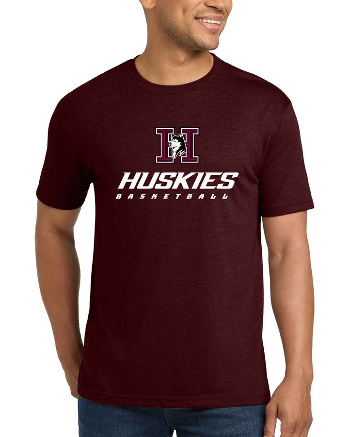 HHS Huskies Basketball | Tri-Blend Tee (NL6010) Stack Design