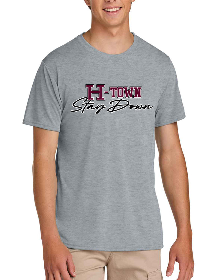 HHS Huskies Cheer | Performance® T-Shirt (42000) H-Town - Front & Back Design