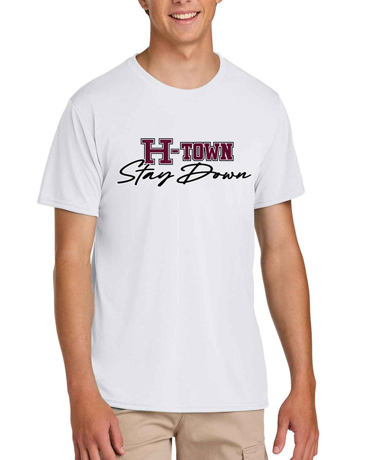 HHS Huskies Cheer | Performance® T-Shirt (42000) H-Town - Front & Back Design