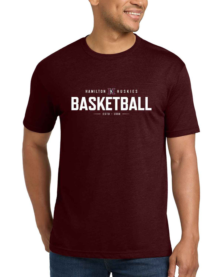 HHS Huskies Basketball | Tri-Blend Tee (NL6010) ESTD Design