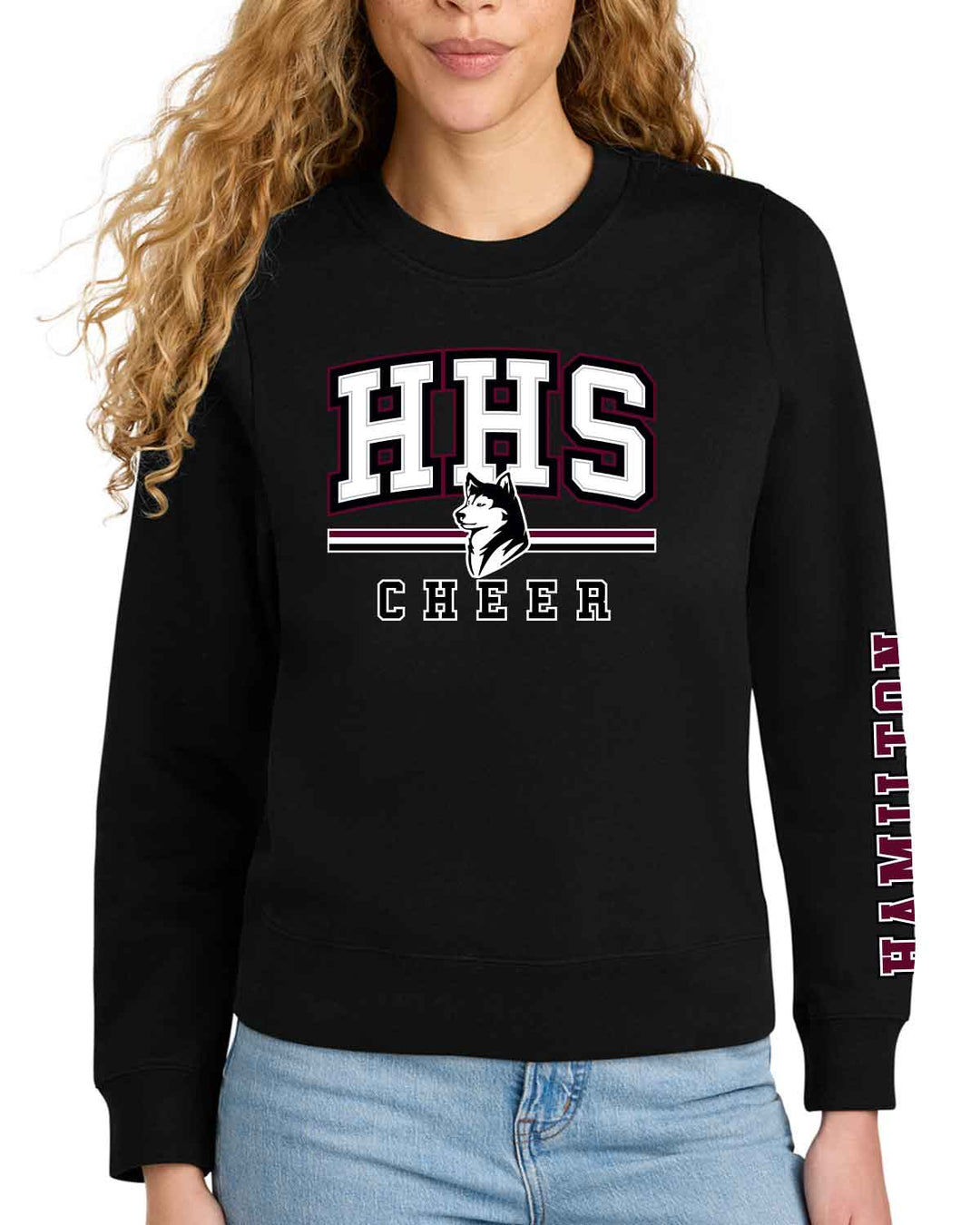 Hamilton Huskies Cheer | Fleece Crew (DT6105) | HHS Cheer