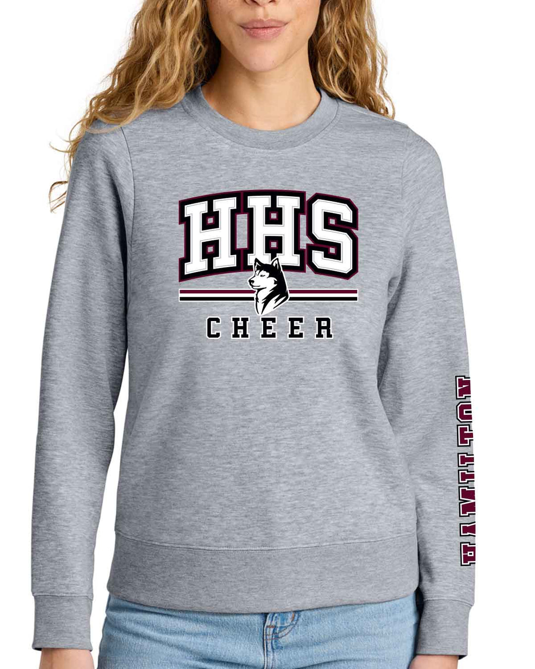 Hamilton Huskies Cheer | Fleece Crew (DT6105) | HHS Cheer