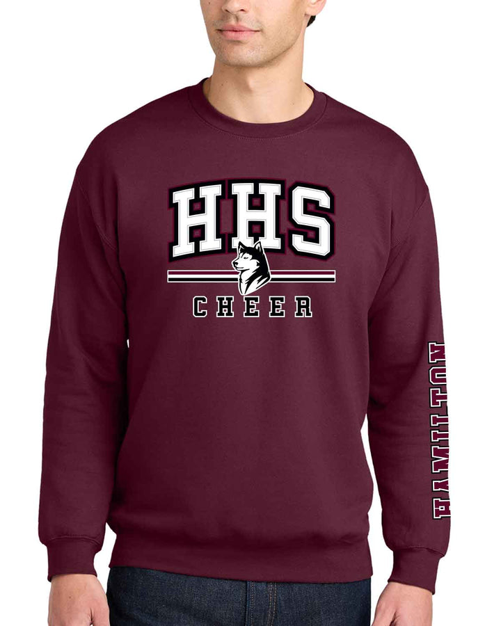 Hamilton Huskies Cheer | Crewneck Sweatshirt (SF000) | HHS Cheer