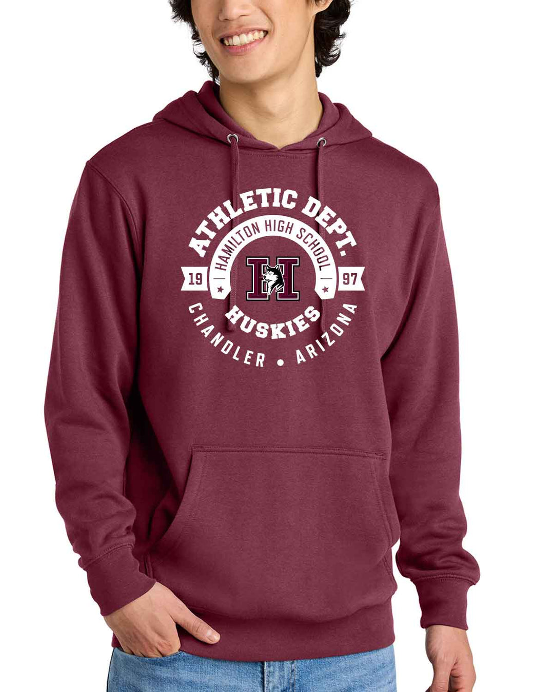 Hamilton Huskies Baseball | Fleece Hoodie (DT6100) | Club Design