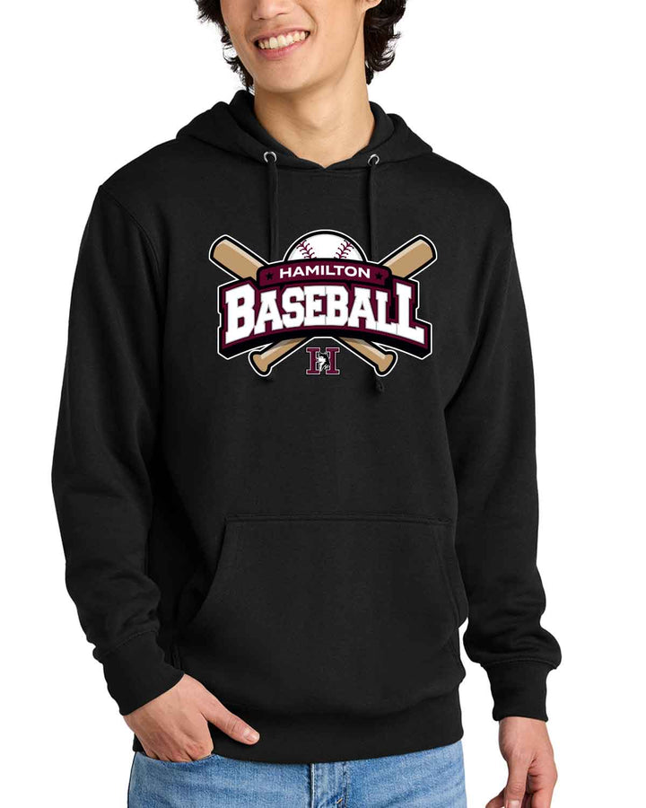 Hamilton Huskies Baseball | Fleece Hoodie (DT6100) | Bats Design