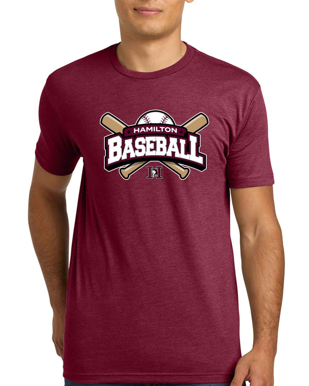 Hamilton Huskies Baseball | T-Shirt (NL6210) | Bats Design