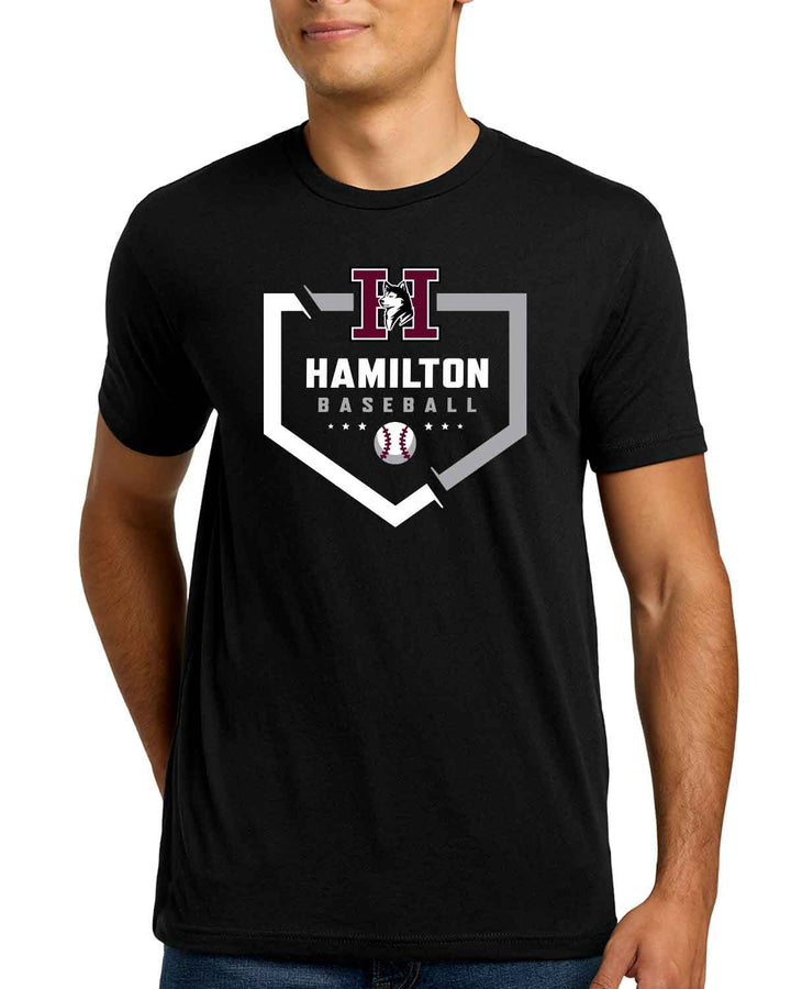 Hamilton Huskies Baseball | T-Shirt (NL6210) | Plate Design