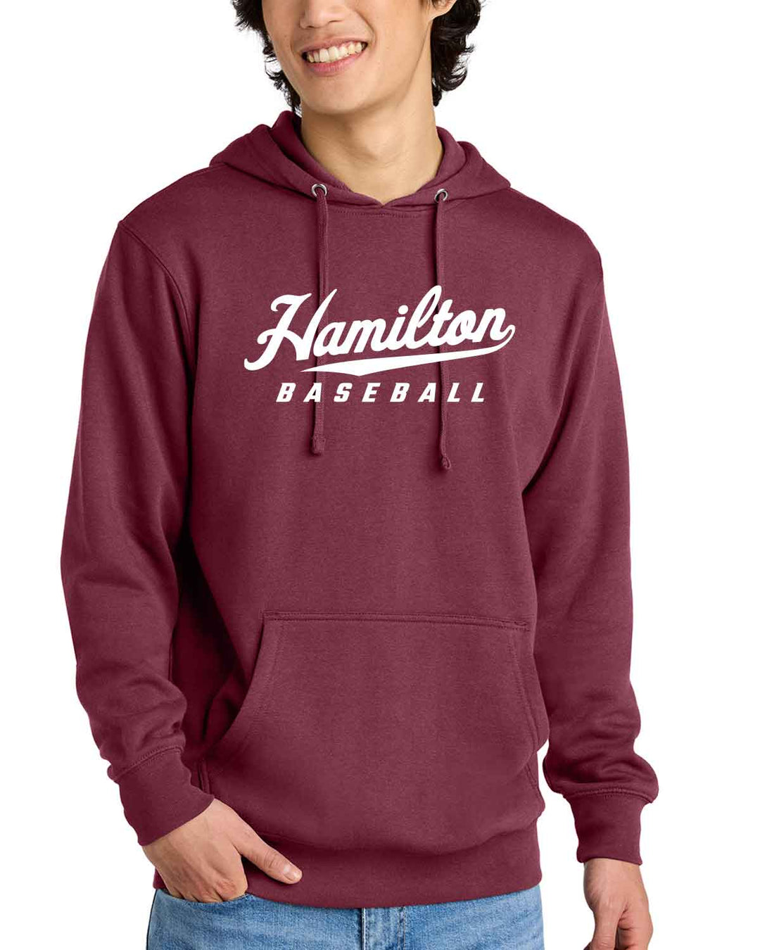 Hamilton Huskies Baseball | Fleece Hoodie (DT6100) | Script Design