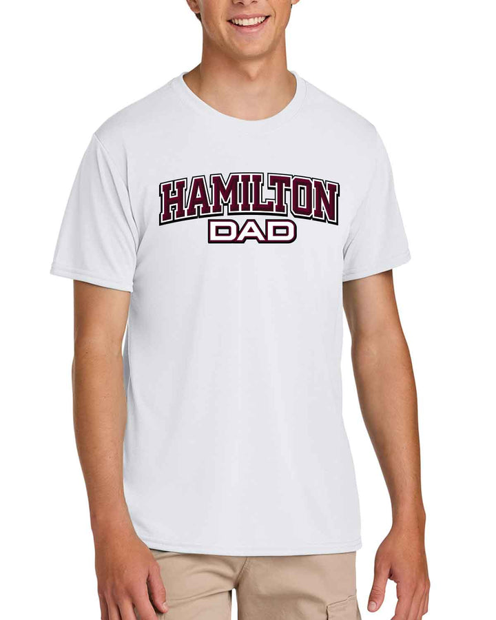 HHS Huskies Cheer | Performance® T-Shirt (42000) Dad - Front & Back Design