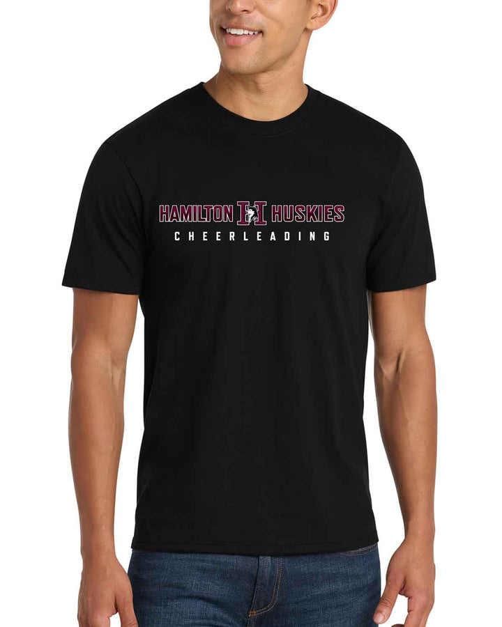 HHS Huskies Cheer | Fan Favorite™ Blend Tee (PC455) Center Logo Design