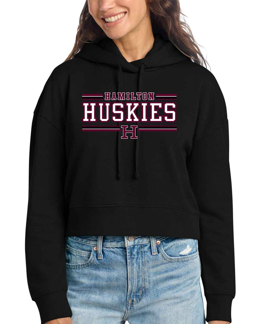Hamilton Huskies Cheer | Fleece Hoodie (DT6101) | Hamilton Huskies H