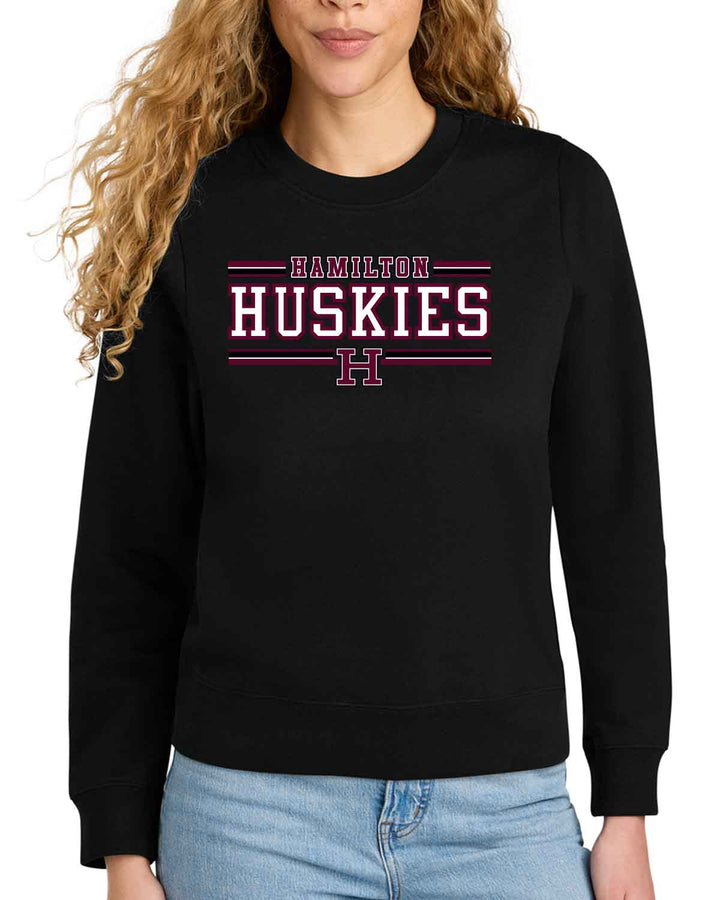 Hamilton Huskies Cheer | Fleece Crew (DT6105) | Hamilton Huskies H