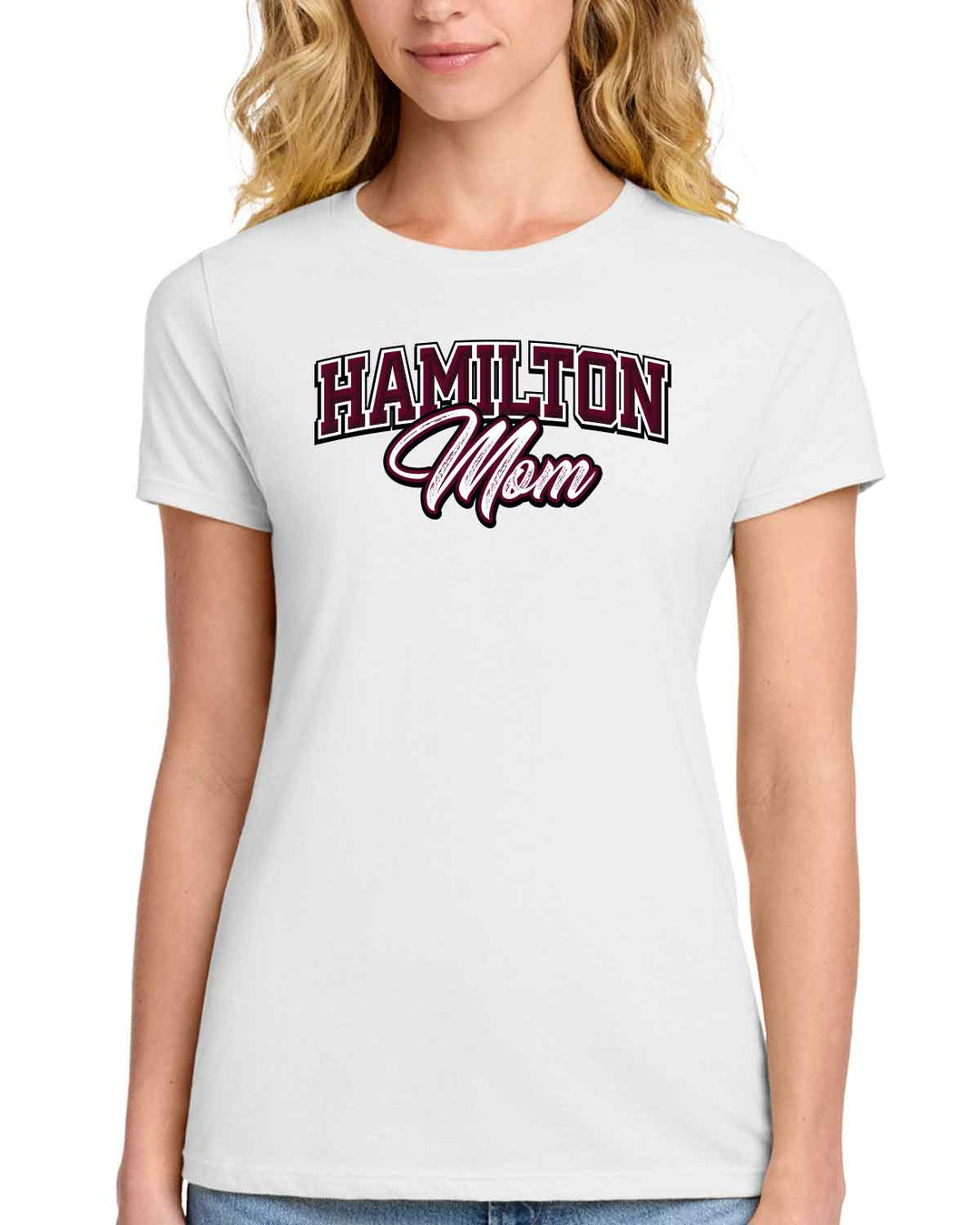 HHS Huskies Cheer | Women's Fan Favorite™ Tee (LPC450) Mom - Front & Back Design