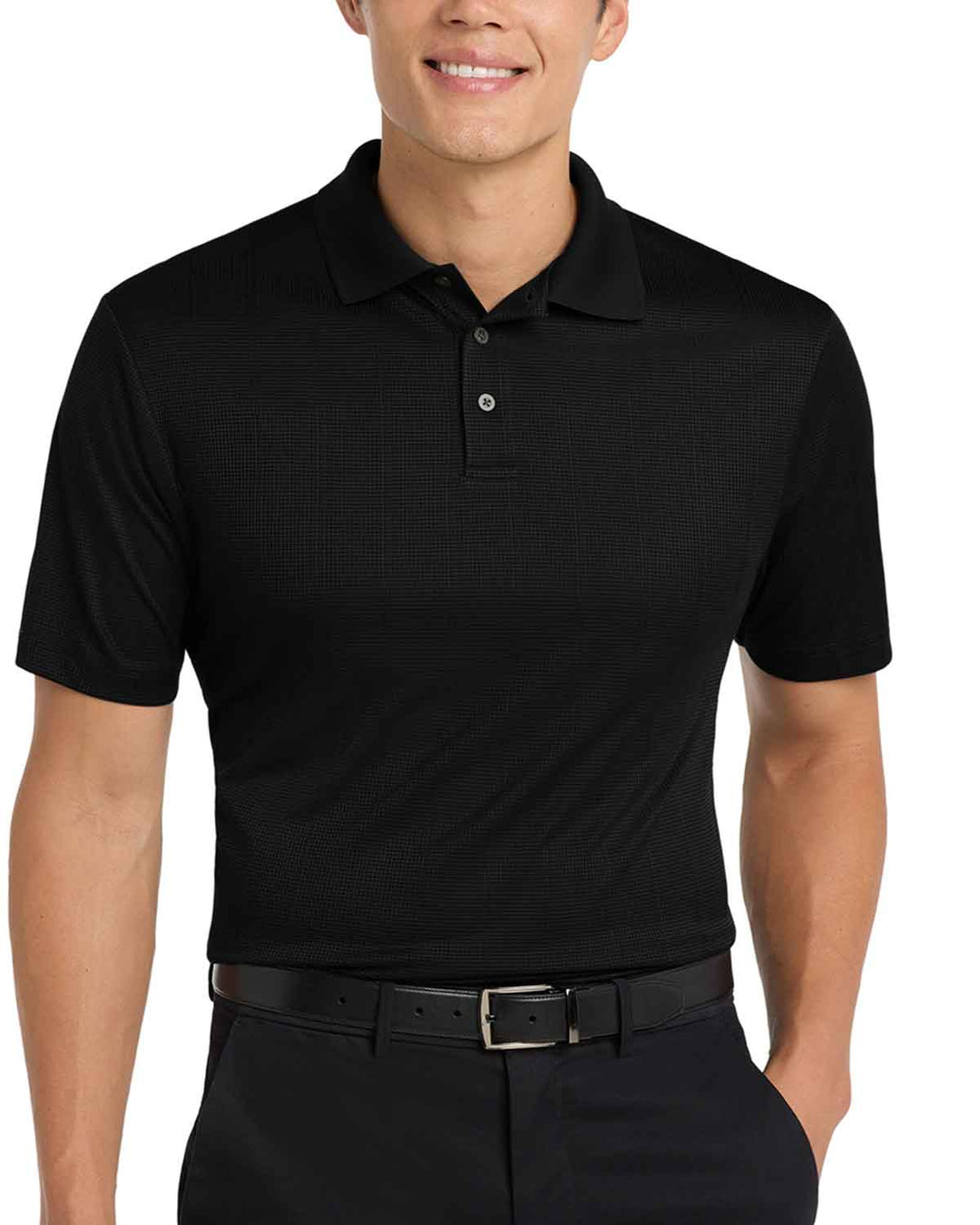 HHS Huskies Cheer | Performance Fine Jacquard Polo (K528) "H" Logo Design