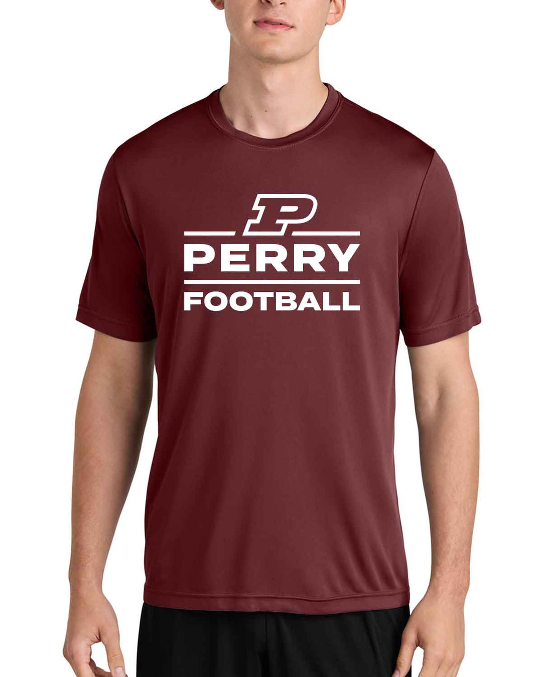 PHS Pumas Football | Practice Shirt (ST350) Line Stacked Design