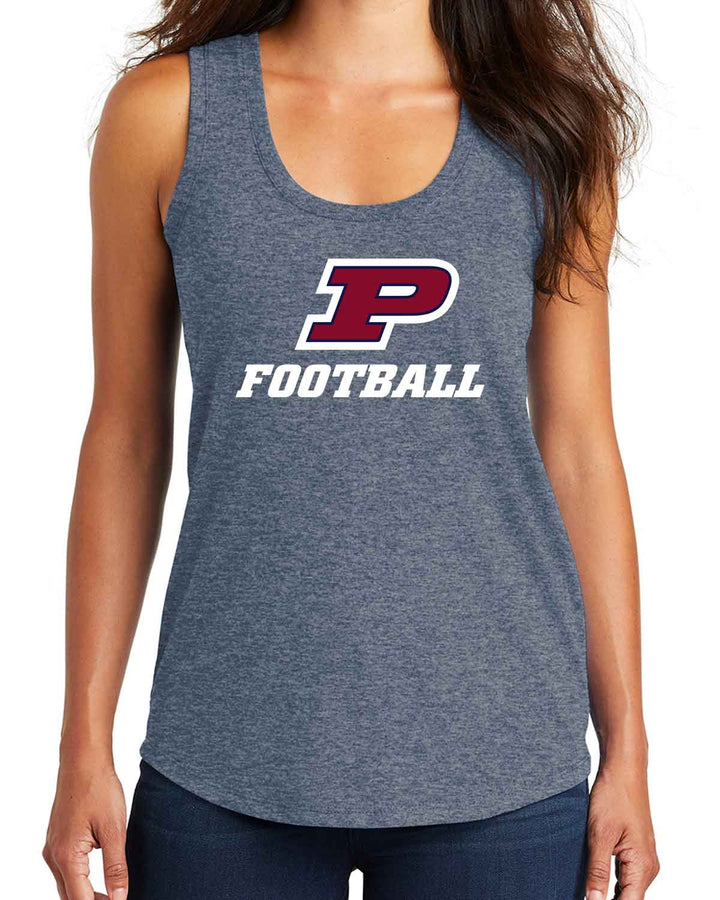 Perry Pumas Football | Women's Racerback Tank (DM138L) | "P" Design