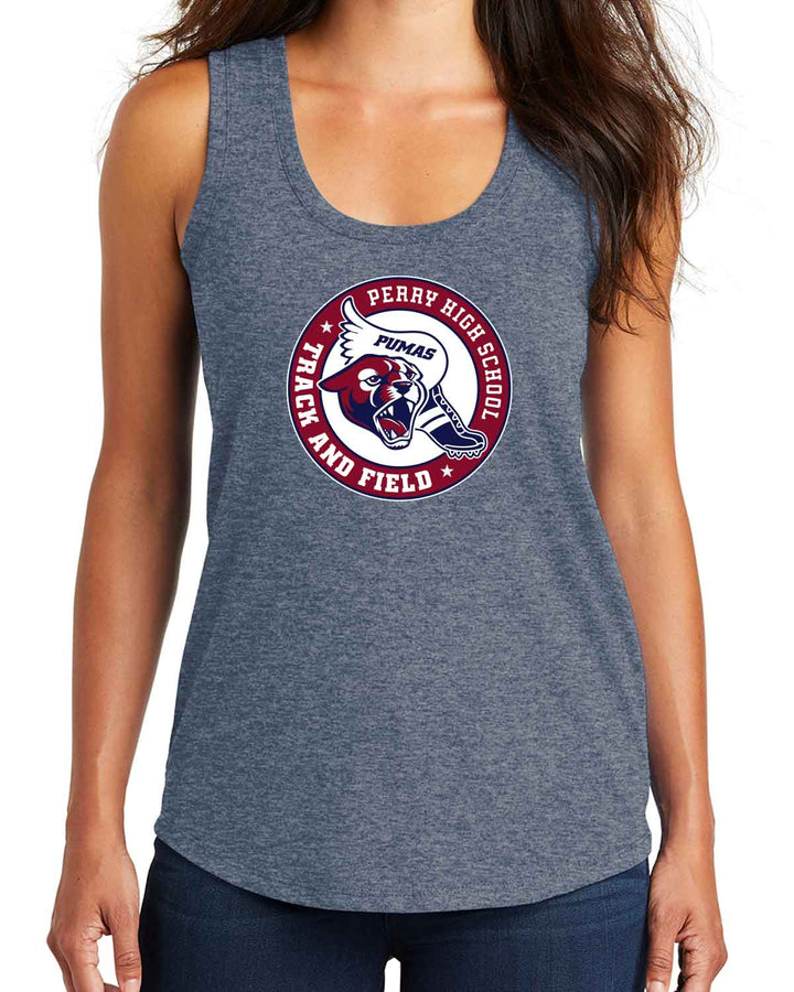 Perry Pumas Track and Field | Women's Racerback Tank (DM138L) | Seal Design
