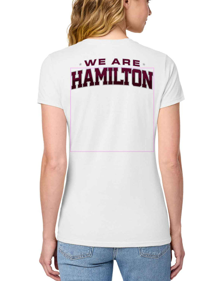 HHS Huskies Cheer | Women's Fan Favorite™ Tee (LPC450) Center Logo - Front & Back Design