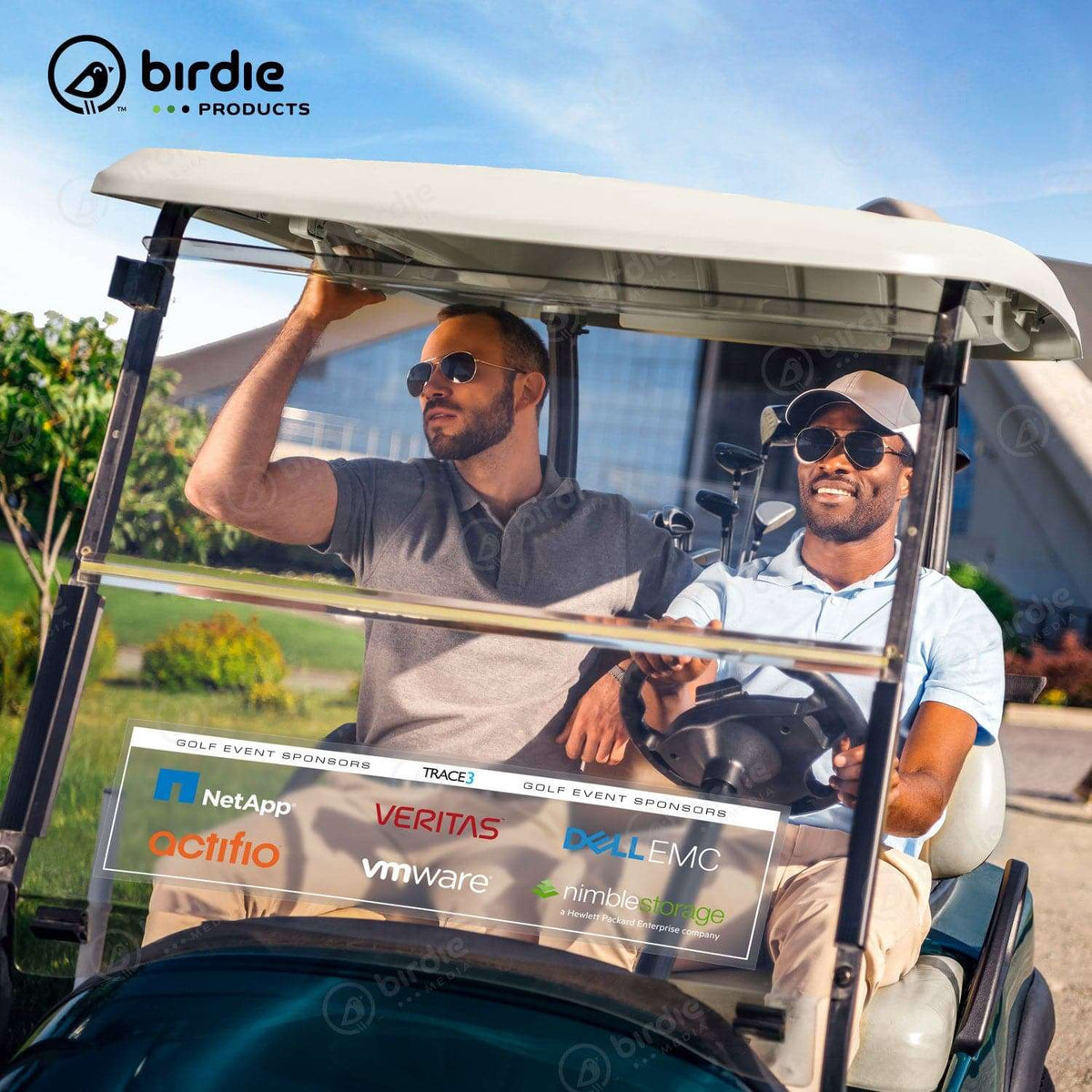 Golf Cart Windshield Clings | Clear Static Clings – Birdie Products