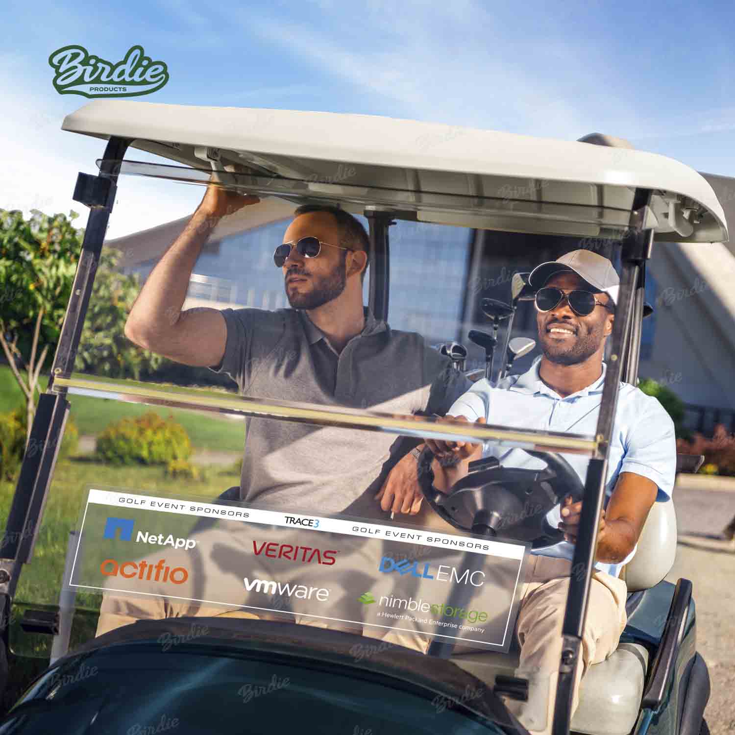 Golf Cart Windshield Clings | Clear Static Clings – Birdie Products