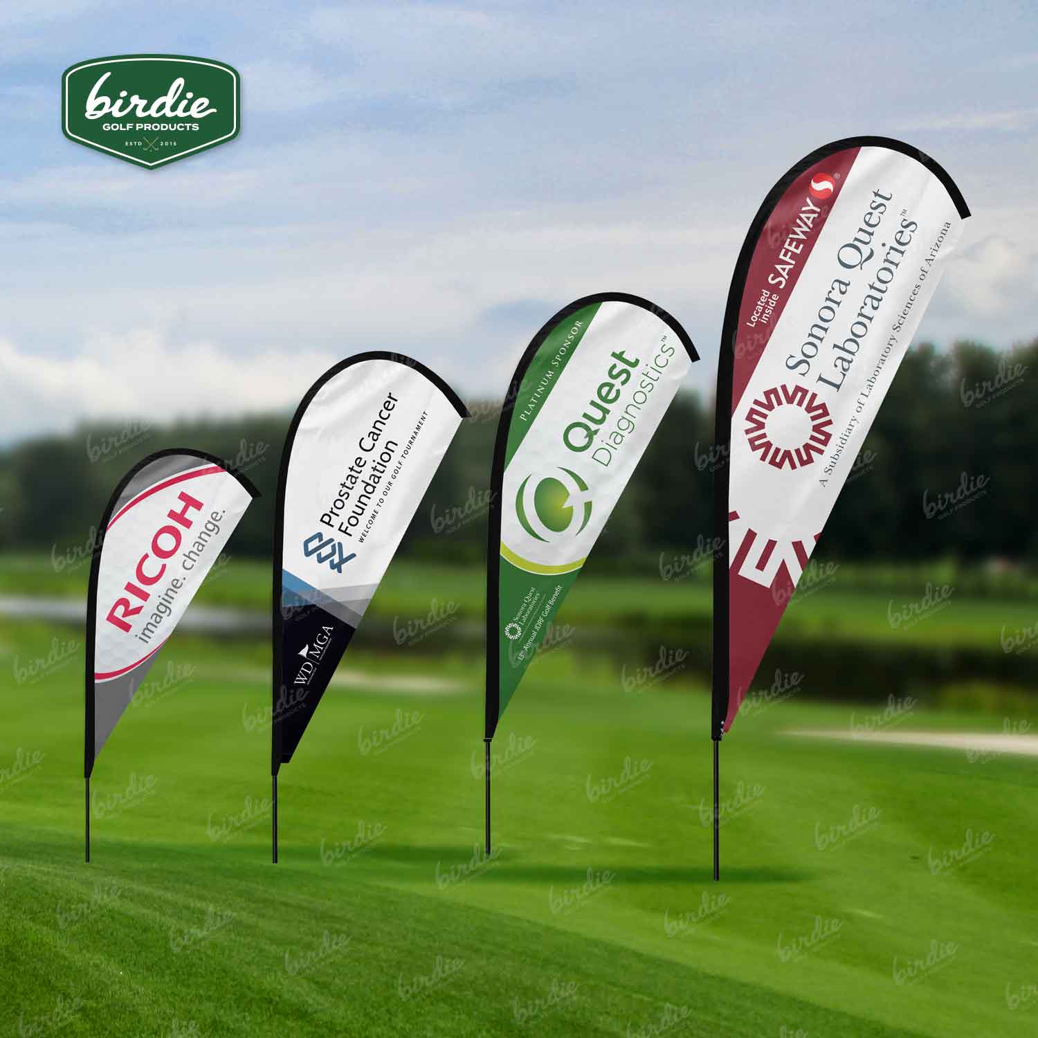 Teardrop Flags | Golf Tournament Sponsor Flags – Birdie Products