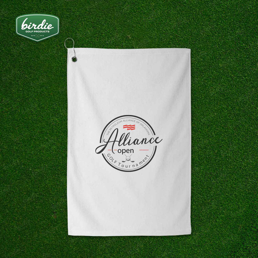White Microfiber Golf Towel